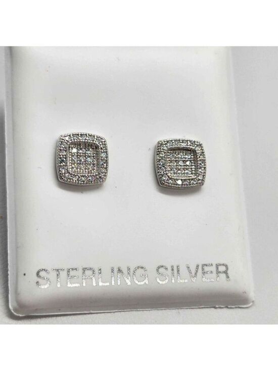Jewelry - Brand New Sterling Silver 925 Square Design Earrings